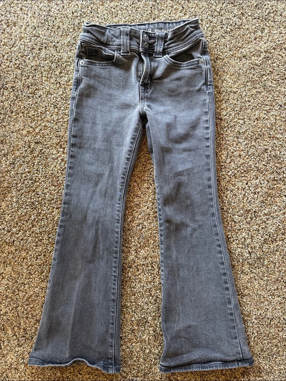 GAP Girls Grey 70’s Flare High-Rise Jeans
